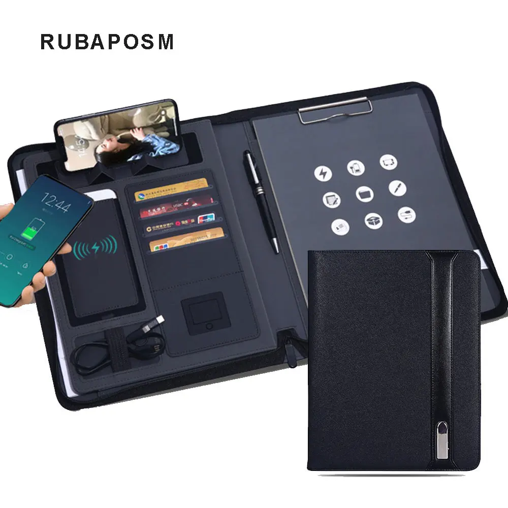 Папка-портфель A4 с беспроводной зарядкой многофункциональный деловой