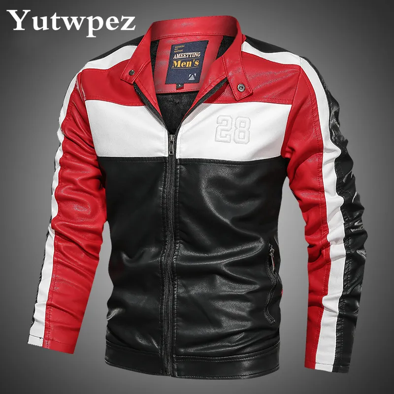 2019 куртка мужская с вышитым лицевым бейсбольная из искусственной кожи для