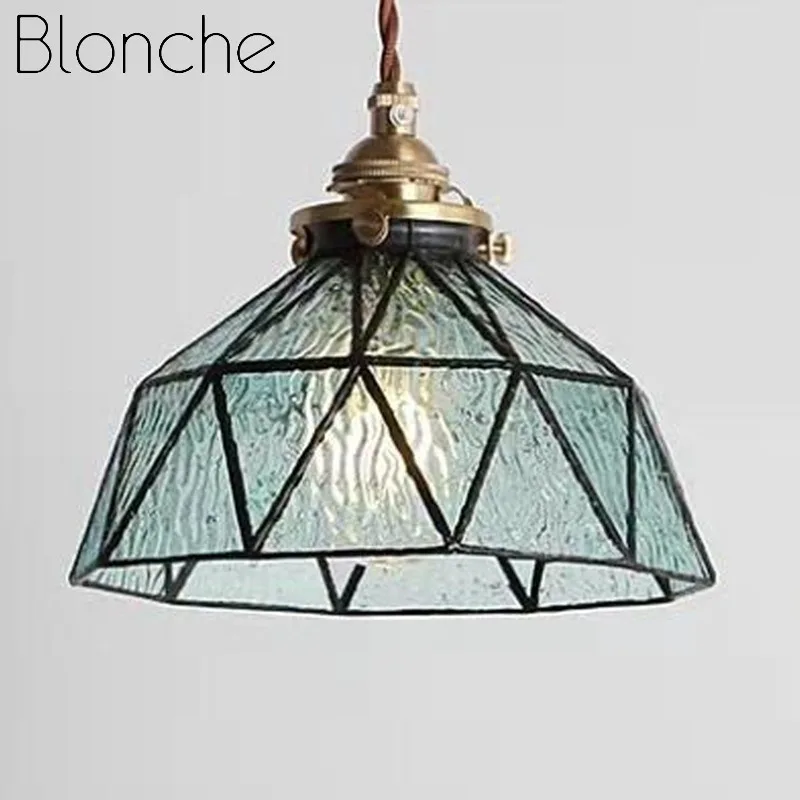 Креативные японские подвесные светильники современные стеклянные для столовой