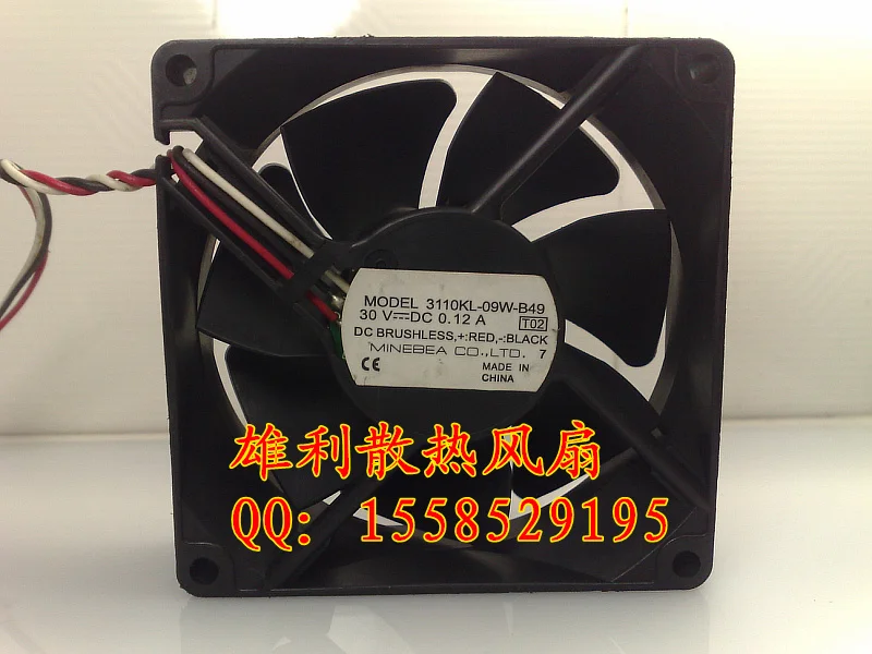 

Новый 3110KL-09W-B49 30 в 0.12A 8 см 8025 3 провода защита двигателя охлаждение