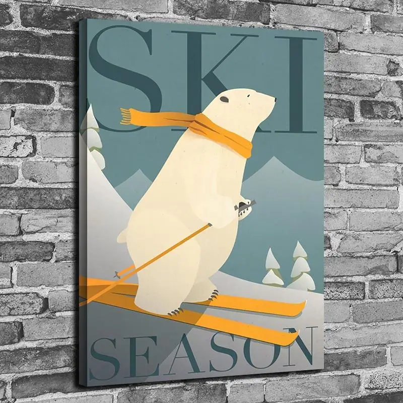 Kopen Nieuwe Hd Olar Beer Skiƫn Poster Canvas Schilderij Posters En Prints Wall Art Foto Voor Woonkamer Huisinrichting 1T