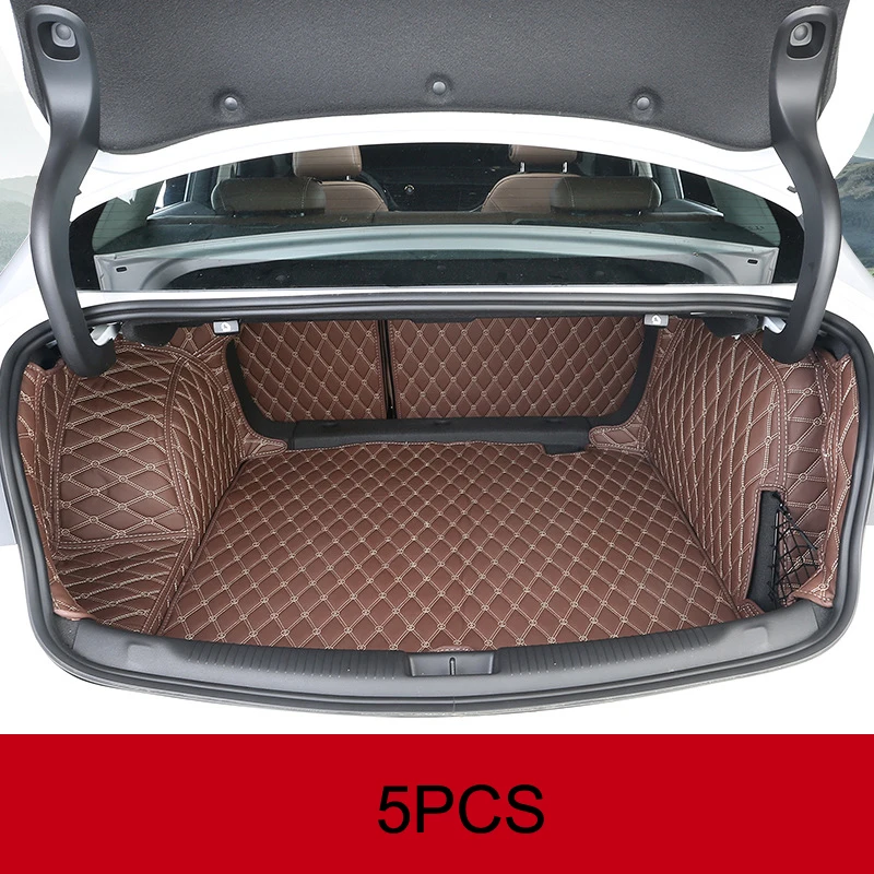 

5PCS Car Styling Cargo Liner Car Trunk Mat Carpet Interior Floor Mats Leather Pad Fit For Buick Regal 2017 Auto Accessories