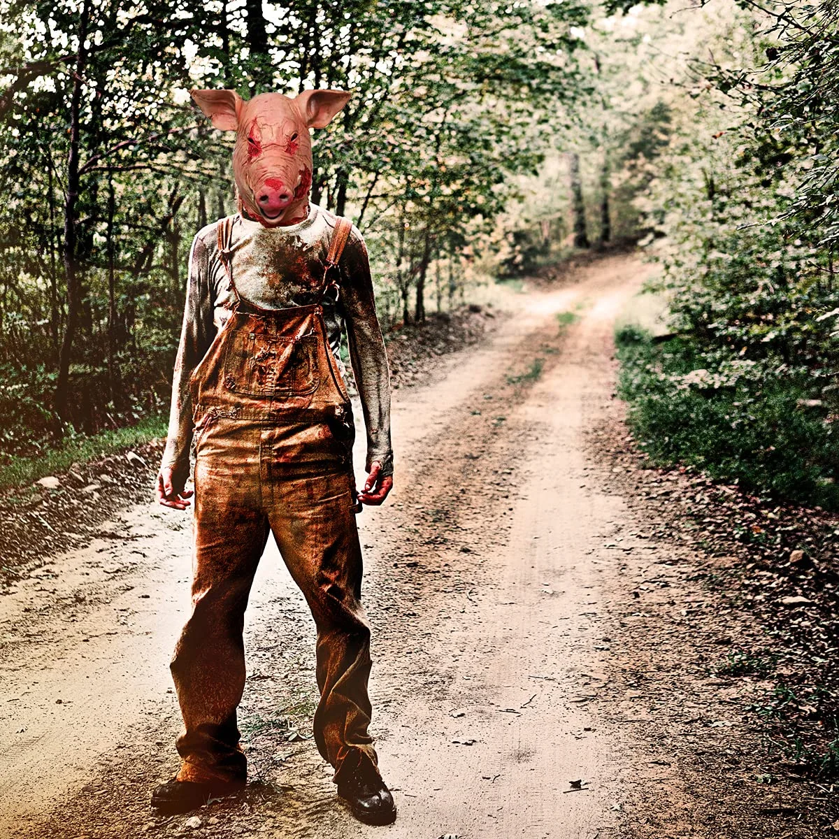 

Реквизит для костюма из страшной свиньи байчи, украшение на Хэллоуин, маска с головой животного, латексная поглощающая маска на голову свин...