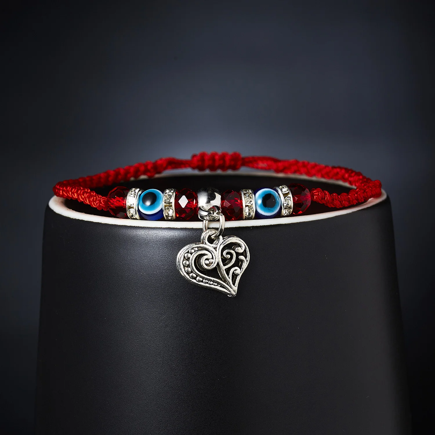 Lucky Eye Blue Evil Eye Charms Bracelet Red String Thread Rope Couple Friendship Bracelet Women Men Handmade Wish Jewelry Gift