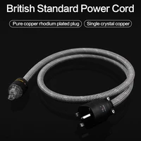 yyaudio hifi amplifier ofc pure copper gold plated uk iec ac female male power plug power cable cord wire