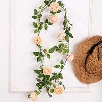 180cm artificial big peony flowers vine silk rose rattan tree branch wall hanging garland backdrop home party wedding decoration