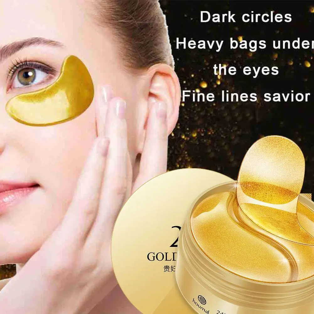 

60pcs Eye Mask Gold Moisturizing Seaweed Eye Patche Crystal Collagen Anti-Wrinkle Anti Aging Remove Dark Circles Eyes Care