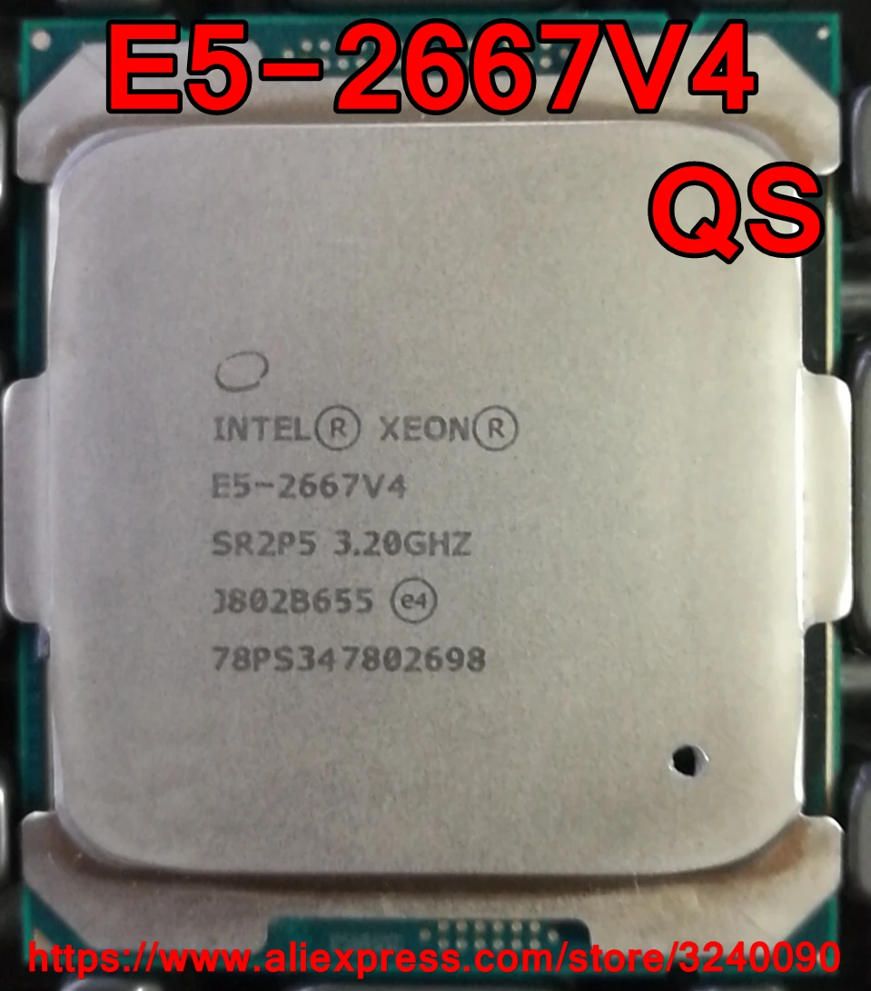 Процессор Intel ЦП Xeon E5-2667V4 QS версии 3 20 ГГц 8-ядерный 25M LGA2011-3 E5-2667 V4 E5 2667V 4 Бесплатная