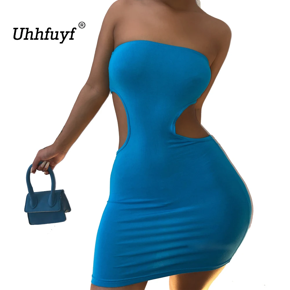 Uhhfuyf 2020 новое поступление женское сексуальное платье с открытыми плечами без