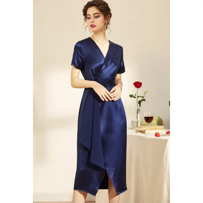 Высококачественное летнее Новое Элегантное женское однотонное платье с