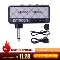 Ammoon Elektrische Gitarre Verst  rker Amp Mini Kopfh  rer Amp Gebaut-in Verzerrung Wirkung Mini Elektrische Gitarre Stecker Kopfh  rer Verst  rker
