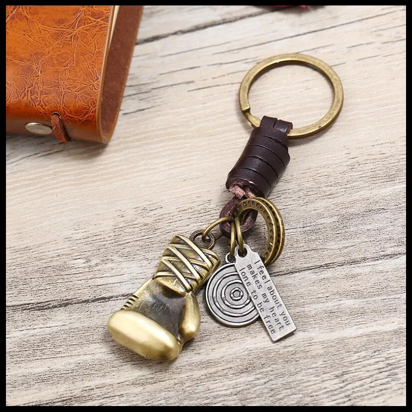 2019 NEW Fashion Creative Punk Boxing KeyChain Charms Bag Ornaments Car Key Chain Exquisite Gift Keyring Wholesale | Украшения и