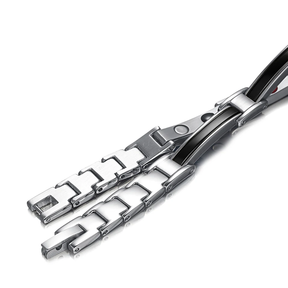 Модные женские браслеты из нержавеющей стали RainSo черного цвета с элементами