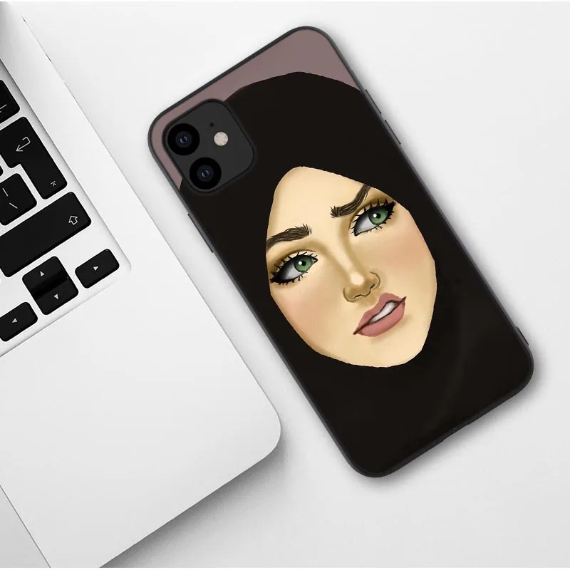 Роскошный женский силиконовый чехол в хиджабе для iPhone 11 Pro Max X мусульманская исламская накладка-решетка для iPhone X 7 8 Plus XS Max XR