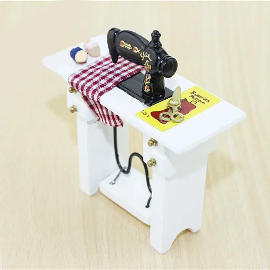 Мини-швейная машина украшение для кукольного домика подходит 1:12 аксессуары