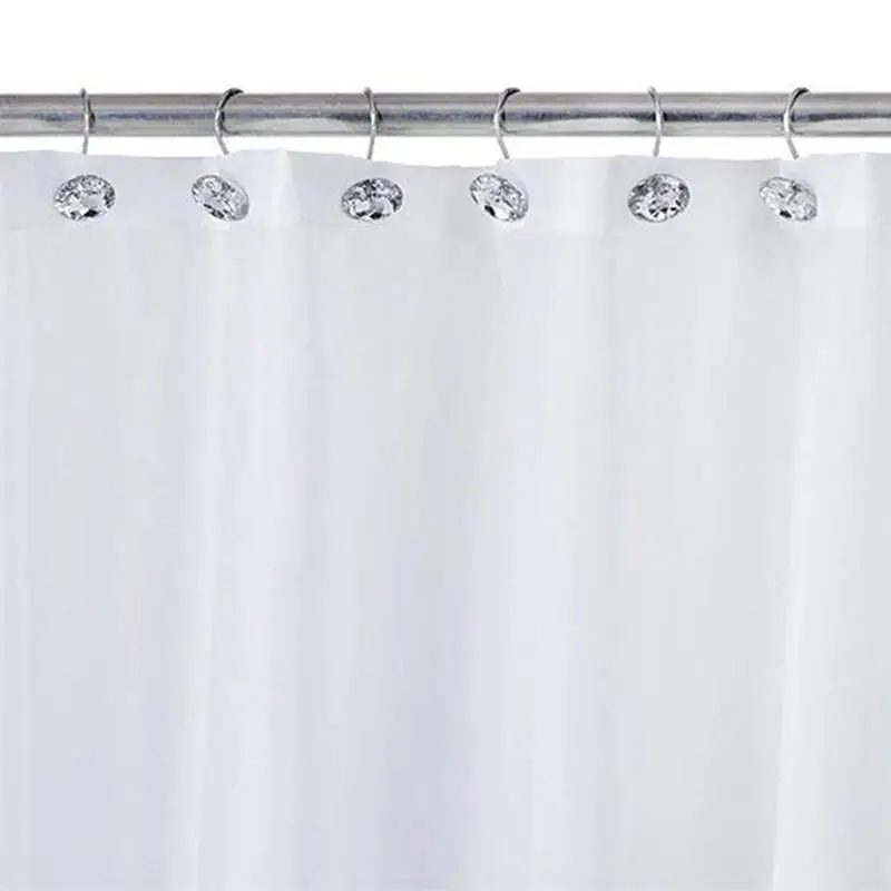 

Shower curtain Bling hooks Rings Acrylic Decorative Rhinestones Glass Crystal Rolling Bathroom Bath Set of 12 Rings