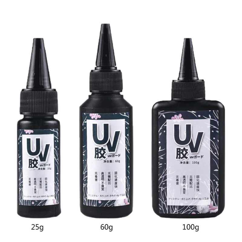 25/60/100g Ультрафиолетового Отверждения эпоксидная УФ смола твердый клей