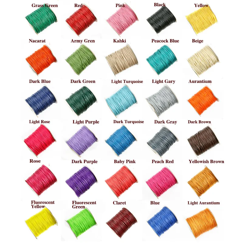 2 мм 85 м/рулонная нить хлопковые шнуры вощеный шнур Бисероплетение Шнур для