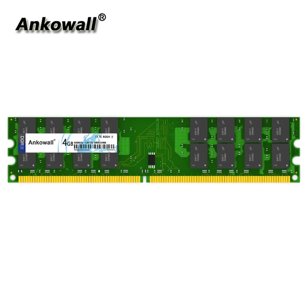 Комплект Ankowall DDR2 800 MHz 8GB (2x4 GB) 4GB ram DIMM notebook Memory PC2 8500 ОЗУ компьютера|Оперативная