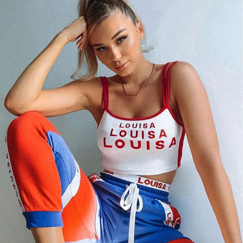 Женский хлопковый топ InstaHot пикантный облегающий Топ без рукавов с надписью