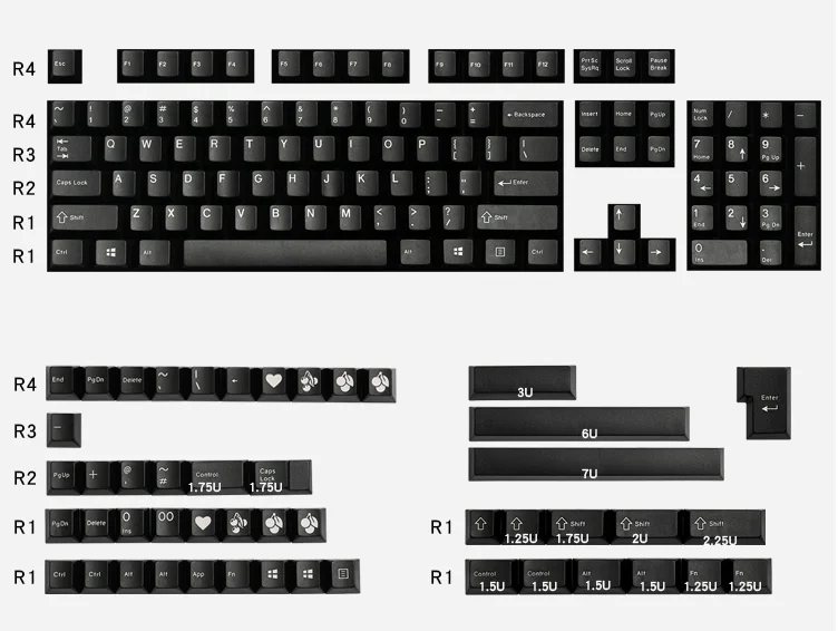

EPBT Double shot ABS keycap WOB cherry profile 153 колпачки для механической клавиатуры doubleshot cherry