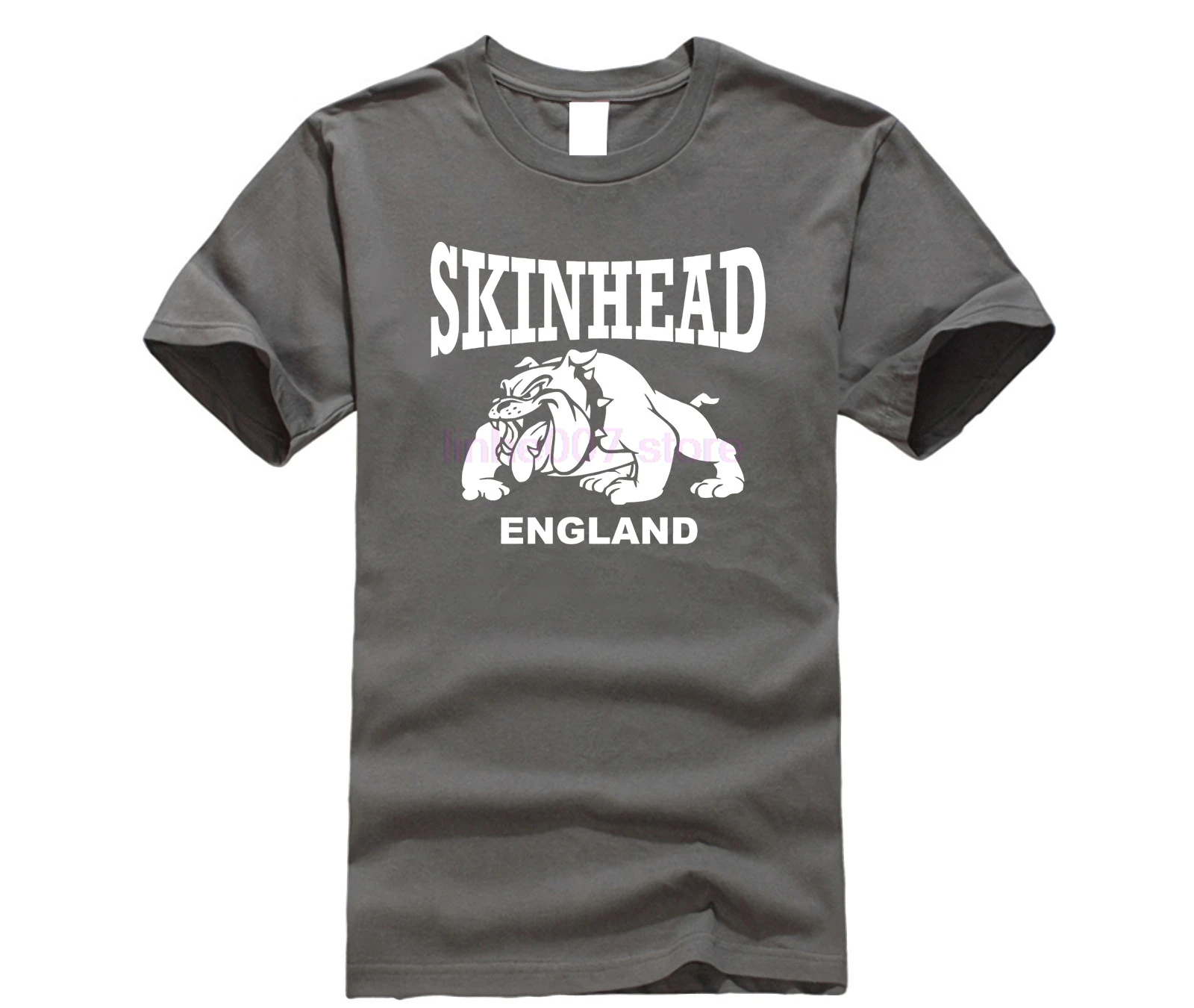 Мужская футболка с надписью Skinhead черная в английском стиле лето 2019 | одежда