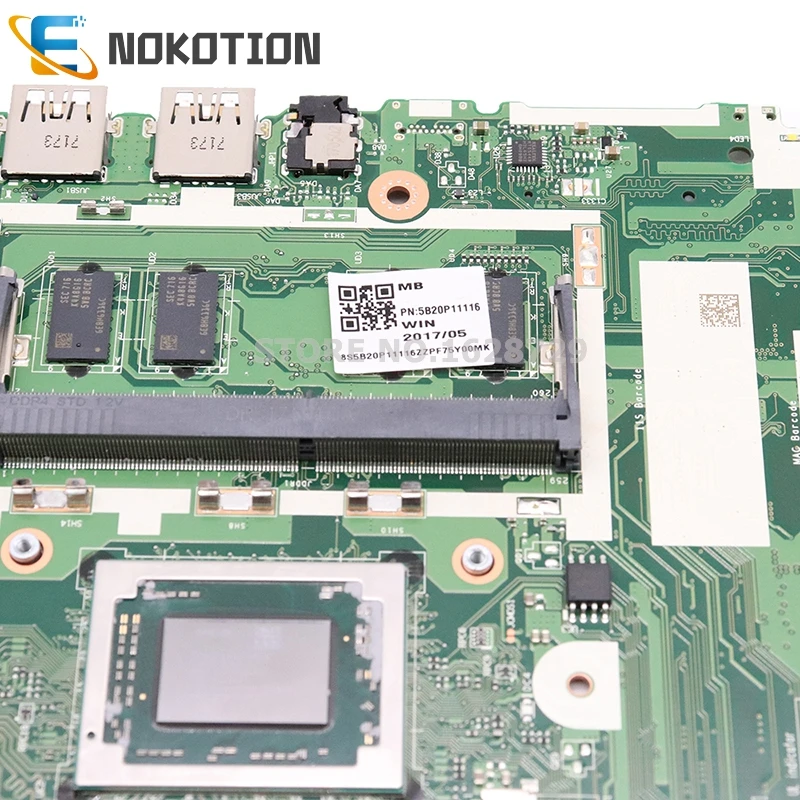 NOKOTION материнская плата для ноутбука lenovo IdeaPad 320-15ABR DG526 DG527 DG726 NMB341 NMB-341A10-9600P Процессор полный тест