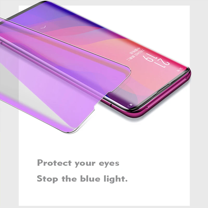2 шт. анти-синий свет УФ-стекло для huawei mate 30 Pro полный клей УФ жидкий матовый экран протектор для samsung note10 Plus S10 Plus