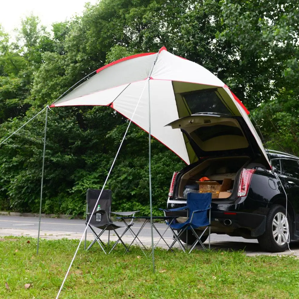 Durable Self-Driving Travelling Bedding Dinner Family Picnic Sunshade Hiking 2 Colors Fiberglass Rod Car Tent Camping |