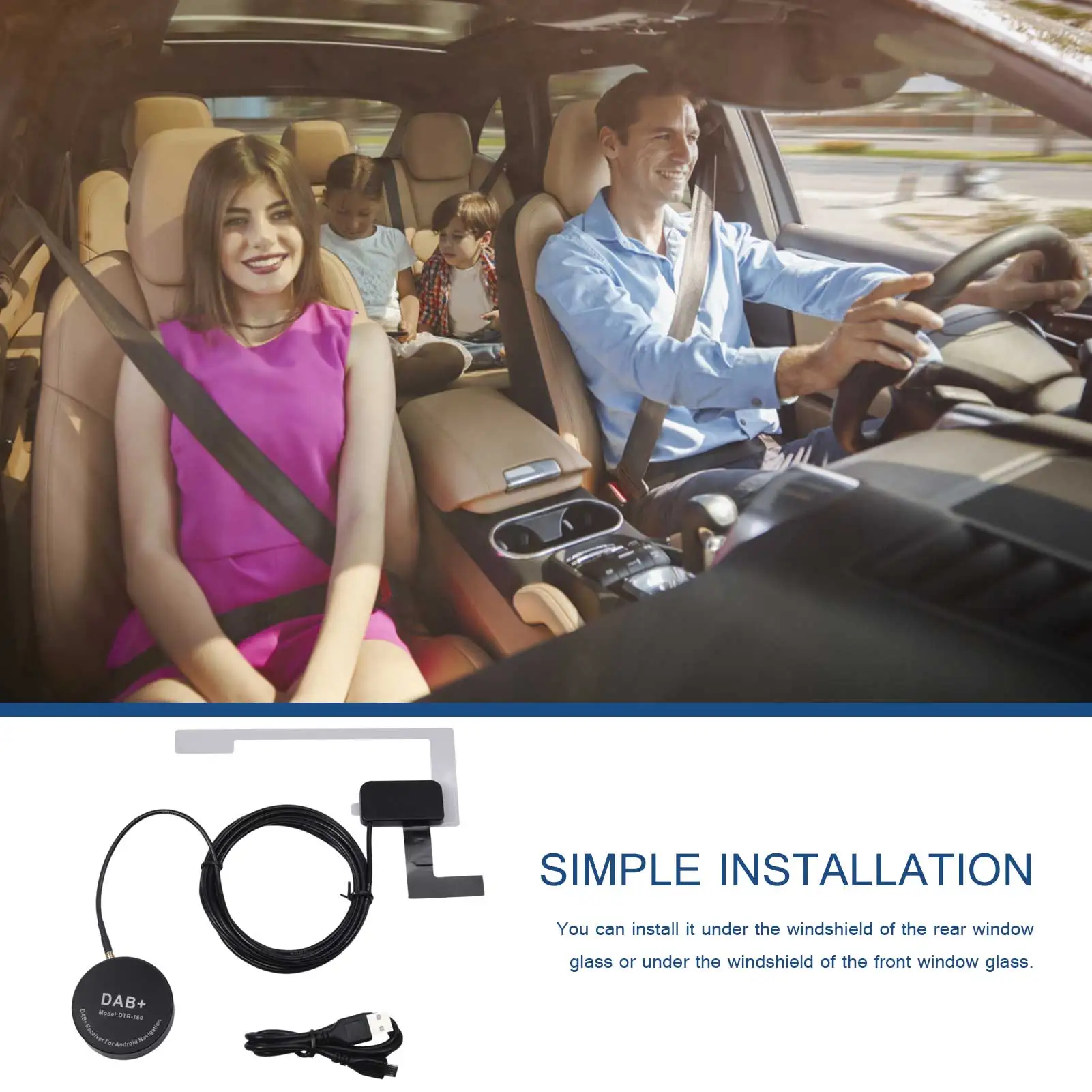 

Universal DAB + Extension Antenna USB Portable Adapter Receiver For Android 4.4 5.1 6.0 7.1 Car Player For Europe Australia