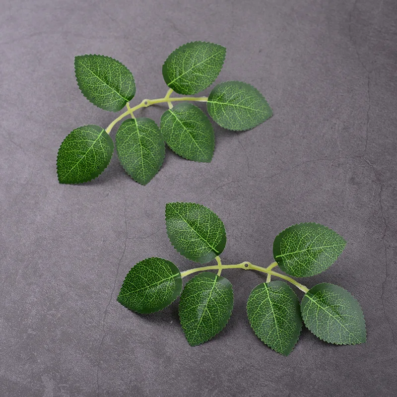 Декоративные цветы розы листья венков шелковые 20 шт. растения искусственные