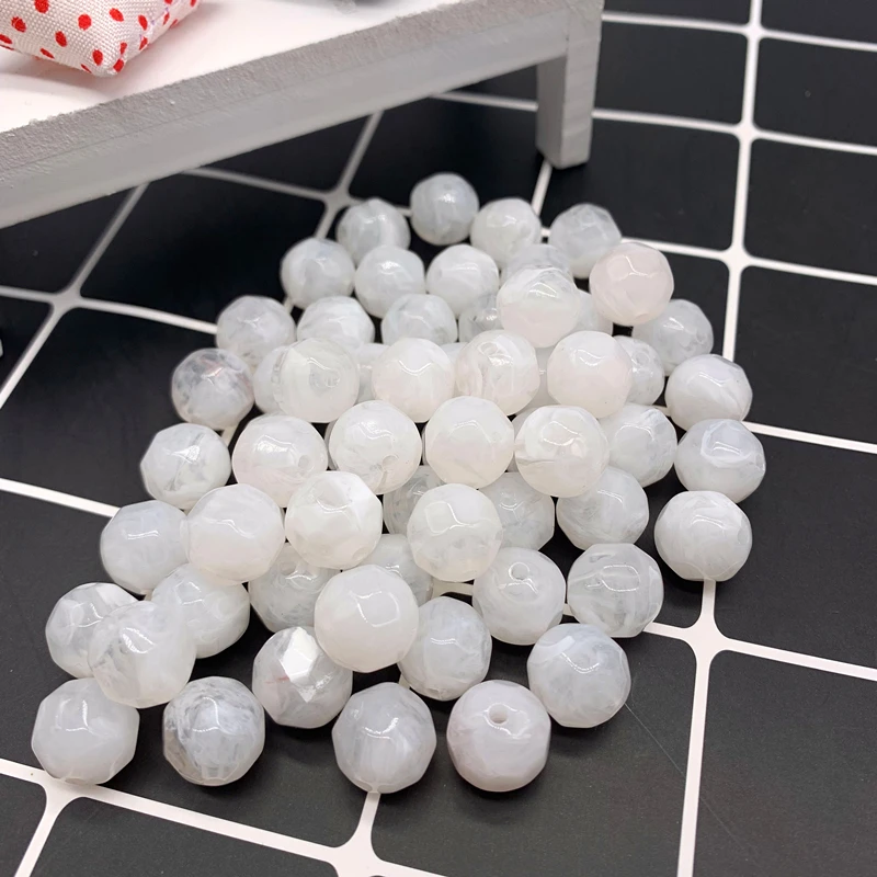 Круглые акриловые бусины с имитацией натурального камня 12 14 мм эффектом облаков