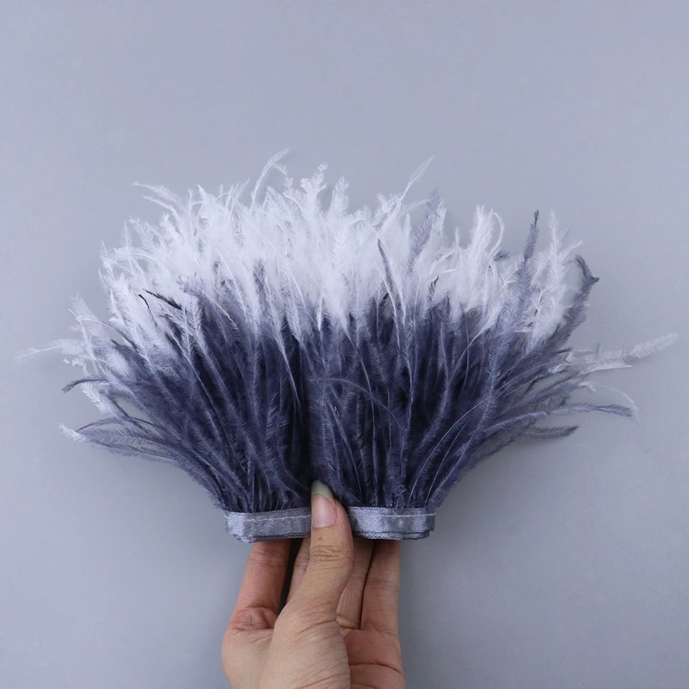 2 слоя триколор со страусиными перьями отделкой бахромой перья для платья