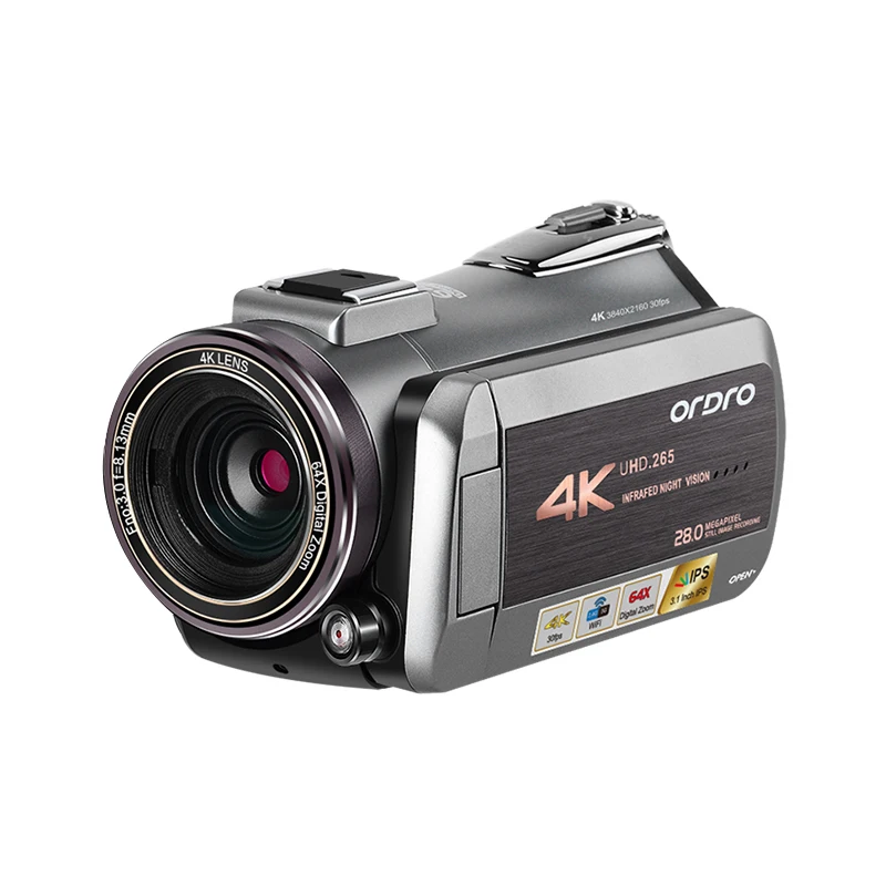 

Video Camera Camcorder 4K Professional for Blogger, Ordro AZ50 Ultra HD 30FPS Infrared Night Vision WiFi Digital Cameras YouTube