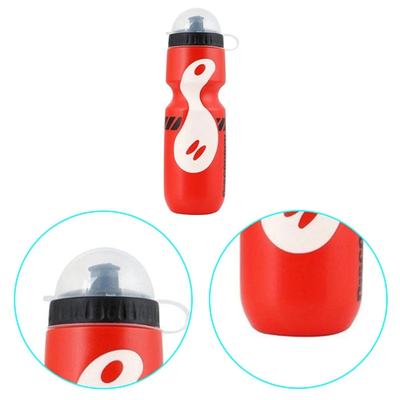 

750ML Mountain Bike Bicycle Cycling Water Drink Bottle+Holder Cage Outdoor Sports Plastic Portable Kettle Water Bottle Drinkware