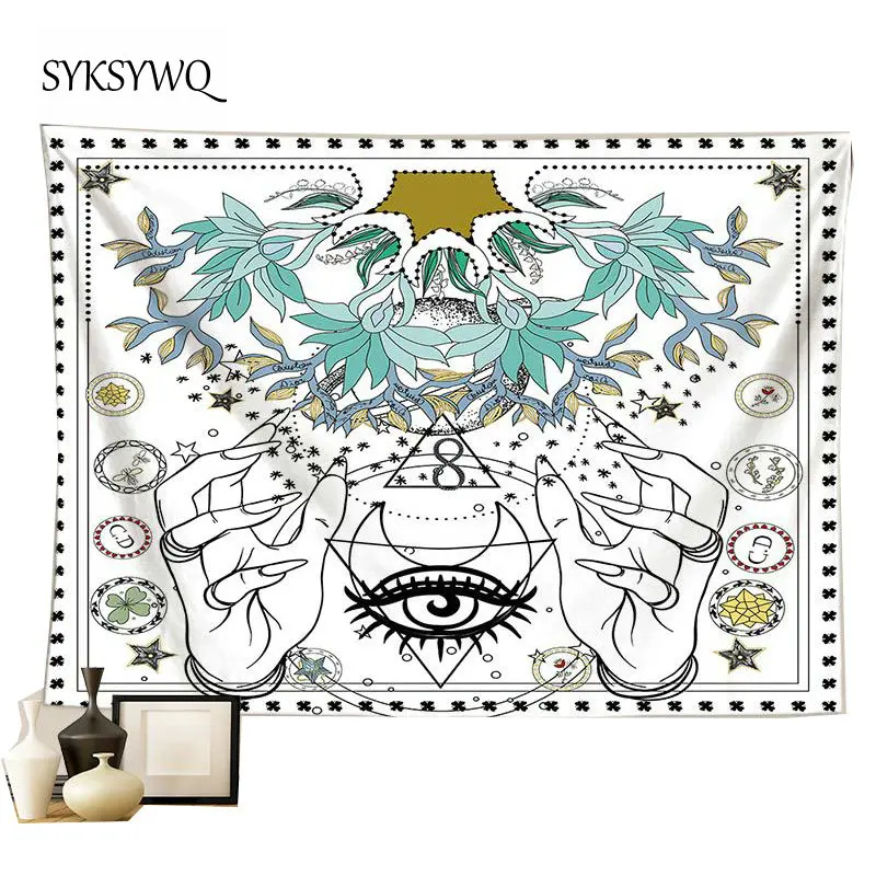 Настенный богемный гобелен для спальни Мексиканский декор Таро тканевое