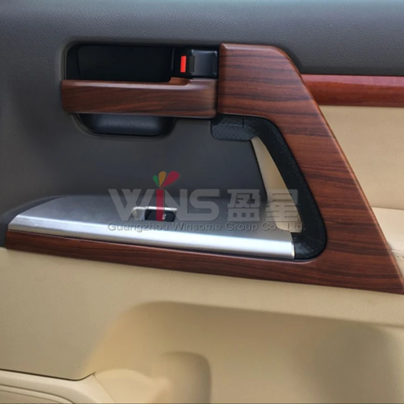 Отделка крышки ручки двери для Toyota Land Cuiser 200 2008-2015 2016-2018 хромированный деревянный