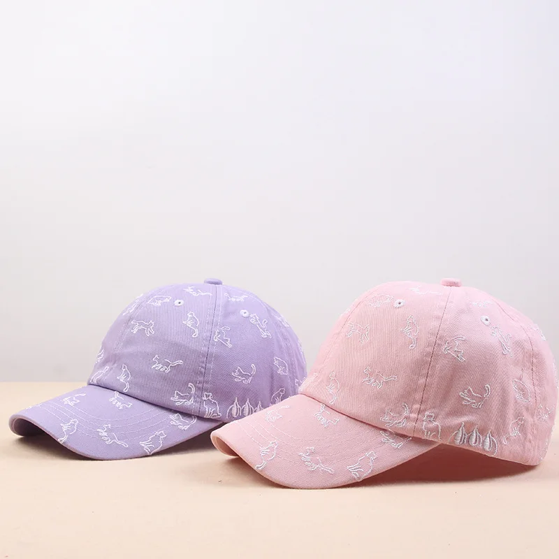 Cotton Cartoon Cat Casquette Baseball Cap Adjustable Snapback Hats For Men And Women