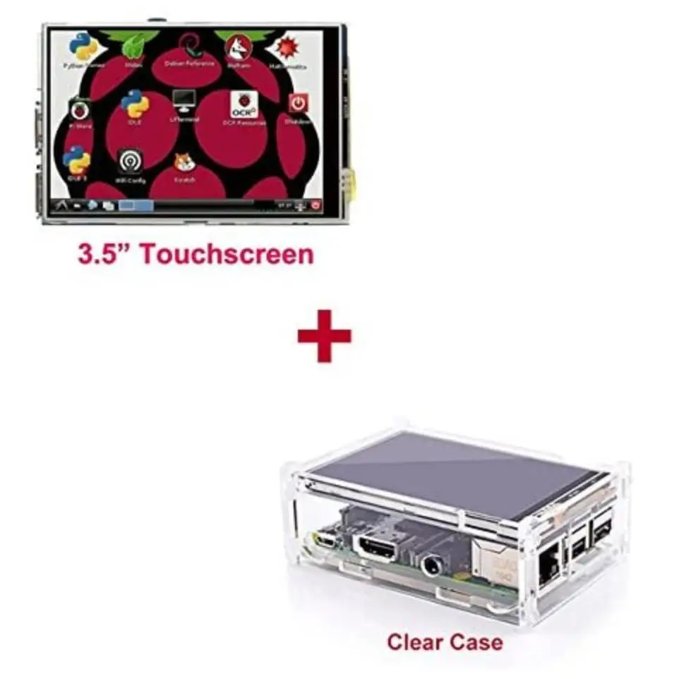 Лучшая цена, Оригинальный сенсорный ЖК-дисплей 3,5 дюйма TFT для Raspberry Pi 4B / Raspberry Pi 3 Model B Board + акриловый чехол + стилус