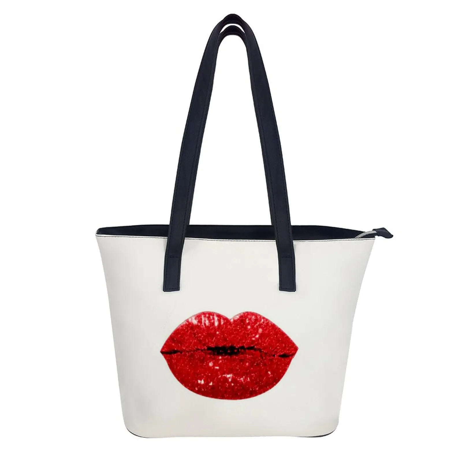 

Lips Shoulder Bag Work Retro Handbag Women Bulk Pocket Leather Shopping Bag