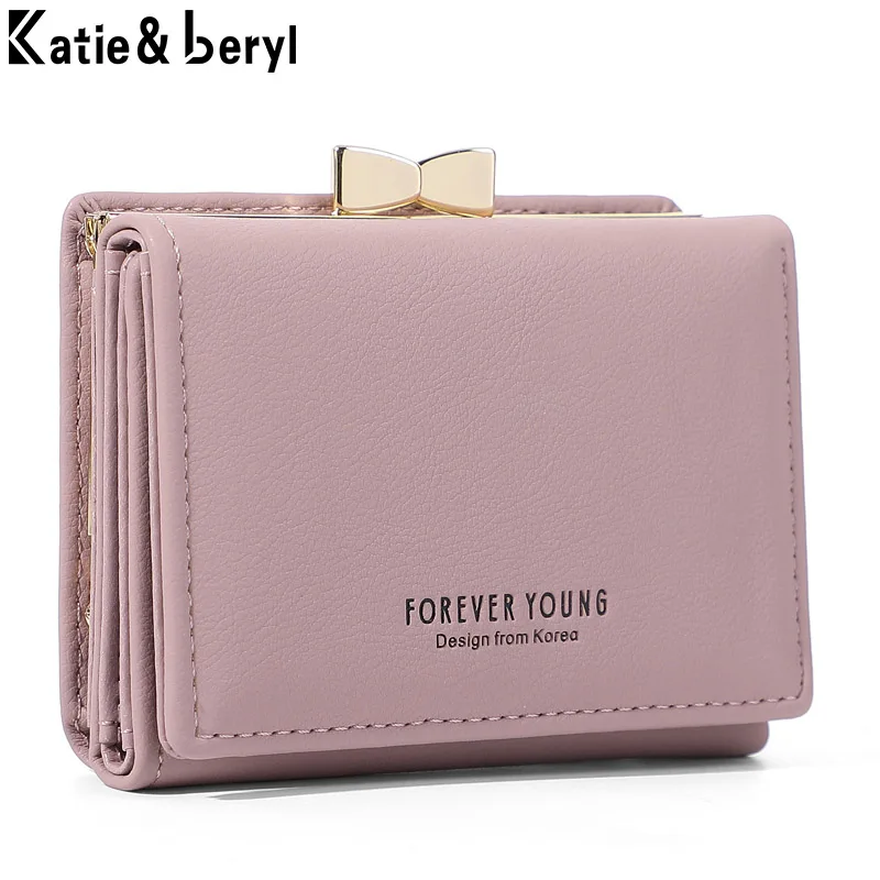 

New Fashion Small Clips Clutch Short Wallet For Women's PU Leather Coin Purse Mini Card Holder Ladies Wallet Female Hasp Clutch
