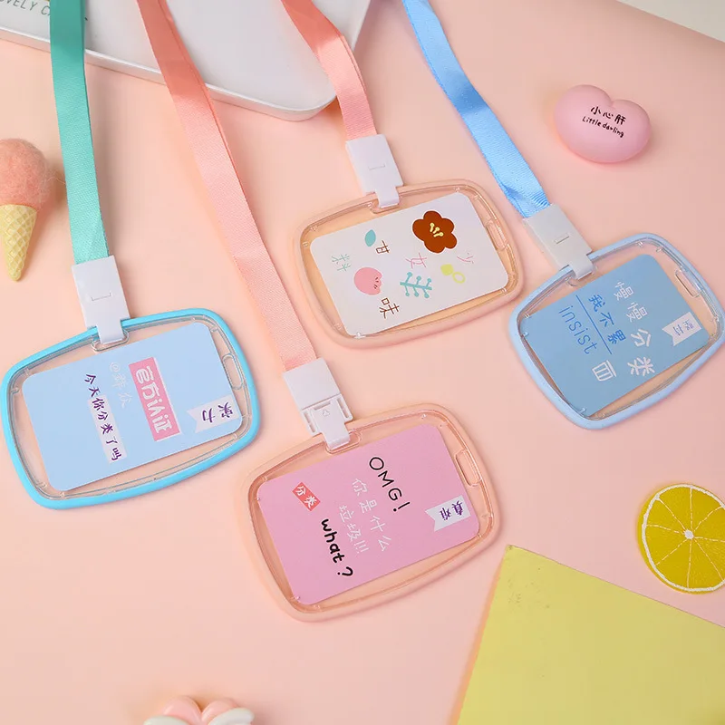 DIY Прозрачный чехол для удостоверения личности студенческий значок держатель