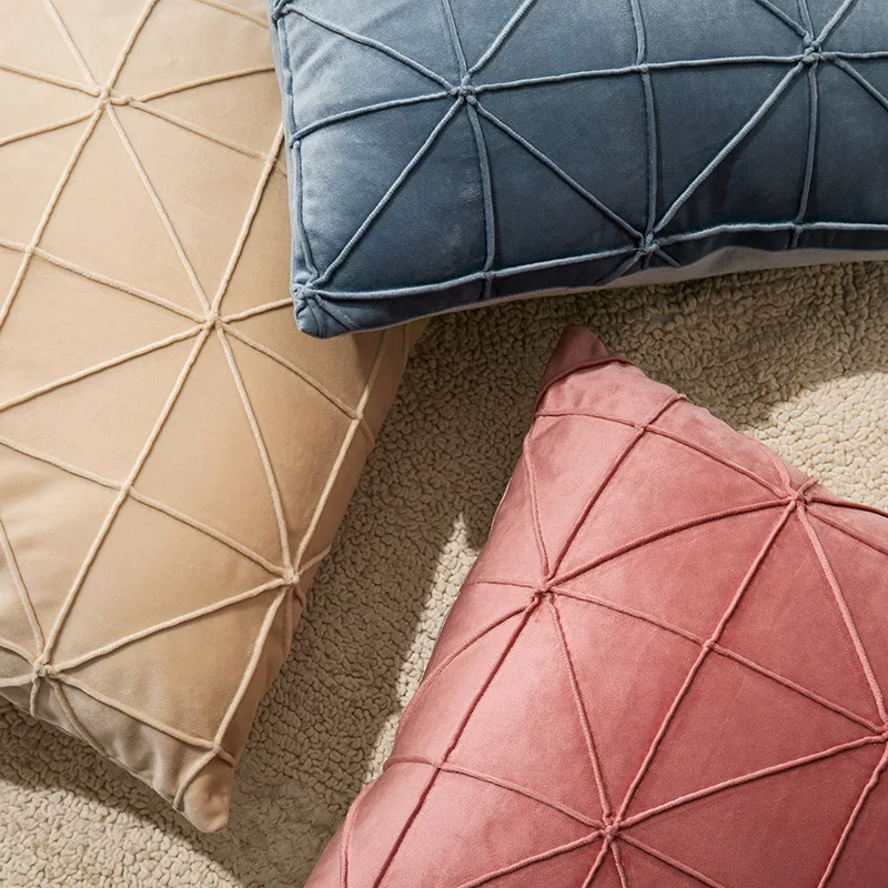 Декоративная наволочка Junwell из полиэстера бархатная плюшевая текстурированная