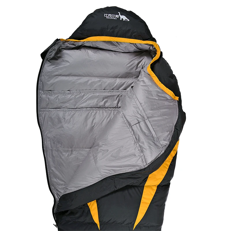Сверхлегкий пуховой спальный мешок водонепроницаемый для отдыха на открытом