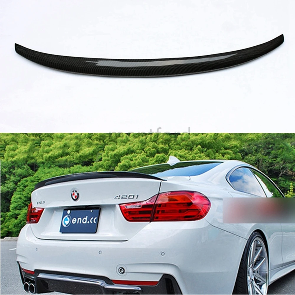 Performance Style Carbon Fiber Rear Roof Spoiler Trunk Lip Wing For BMW 4 series F36 4-door Sedan Fastback 428i 430i 435i 2014up