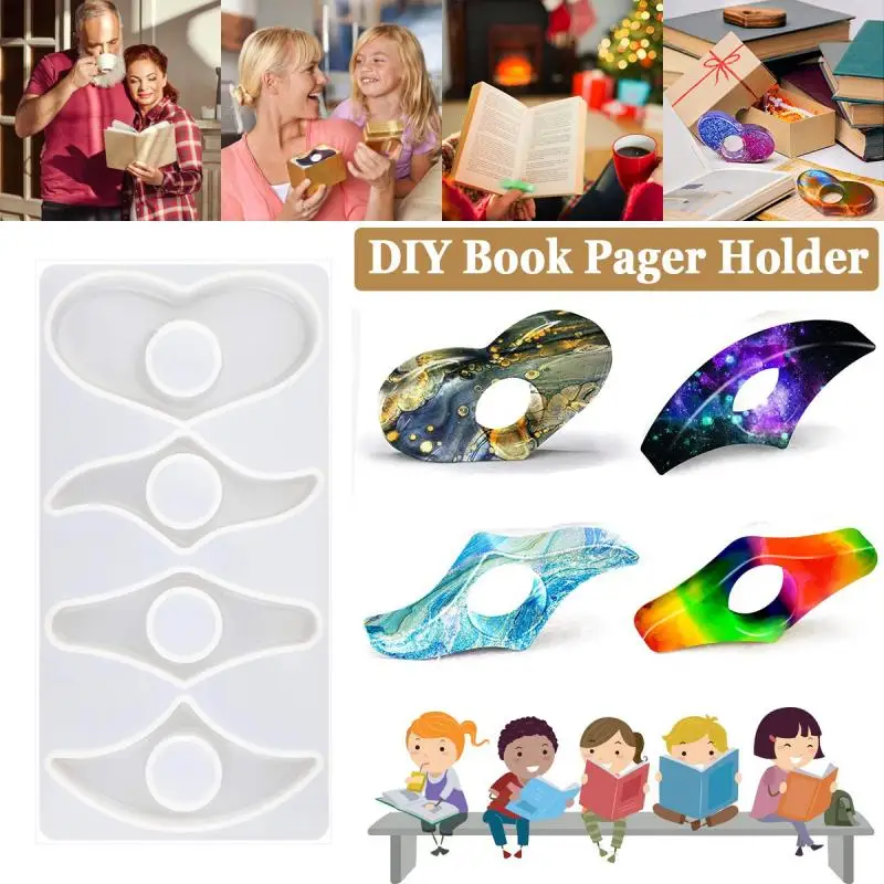 

Держатель страниц книги пресс-форм Закладка для книги Роман чтения кольцо аксессуары эпоксидной силиконовый DIY инструментов для пресс-форм Подарки для электронных книг