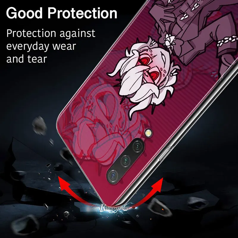 

Helltaker cute cartoon girl for Xiaomi Mi11 10T Note10 Ultra 5G 9 9T SE 8 A3 A2 6X Pro Play F1 Lite 5G Transparent Phone Case