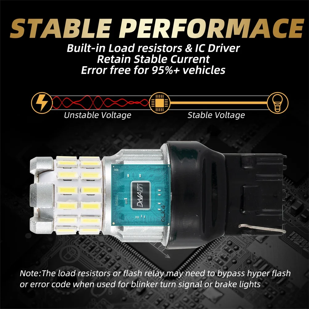 Светодиодные лампы 7444NA 992 T20 W21W WY21W W21/5W 3030SMD 4014SMD стоп-сигналы 7W 1200LM 360 градусов
