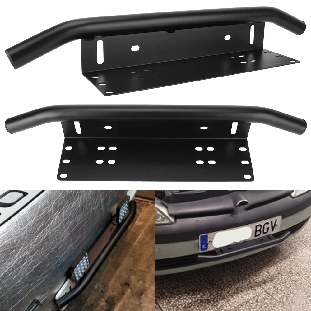 

Aluminum SUV Lamp Holder Front Bumper License Plate Universal Log Light Mount Bracket Off Road LED Light Bar Frame Holder