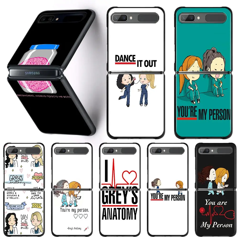 

Phone Case For Samsung Galaxy Z Flip3 5G Folding Cover for samsung Z Flip 3 Zflip 5G Hard PC Funda Grey's Grey is Anatomy TV